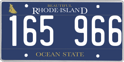 RI license plate 165966