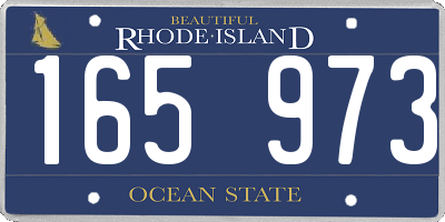 RI license plate 165973