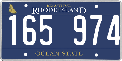 RI license plate 165974