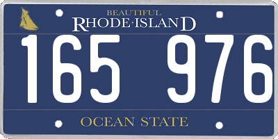RI license plate 165976