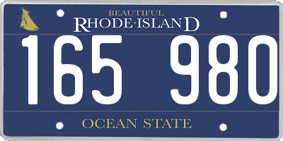 RI license plate 165980