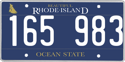 RI license plate 165983