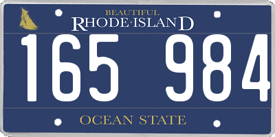 RI license plate 165984