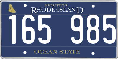 RI license plate 165985