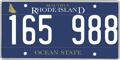 RI license plate 165988