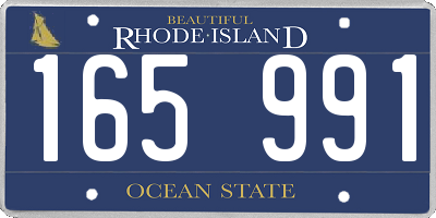 RI license plate 165991