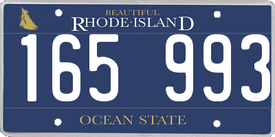 RI license plate 165993