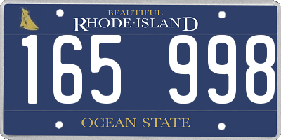 RI license plate 165998