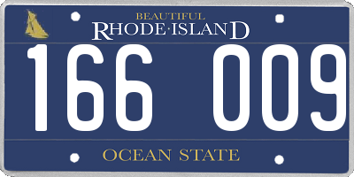 RI license plate 166009