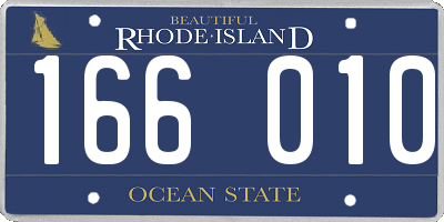 RI license plate 166010