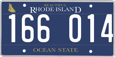 RI license plate 166014