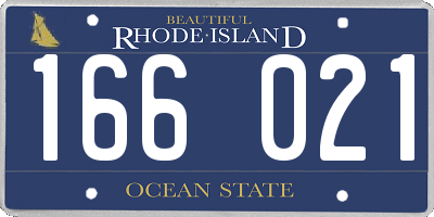 RI license plate 166021