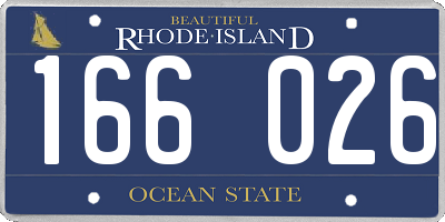 RI license plate 166026
