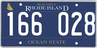 RI license plate 166028