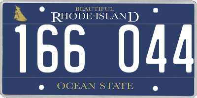 RI license plate 166044