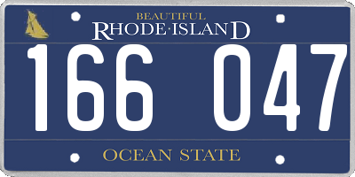 RI license plate 166047
