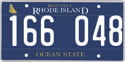 RI license plate 166048