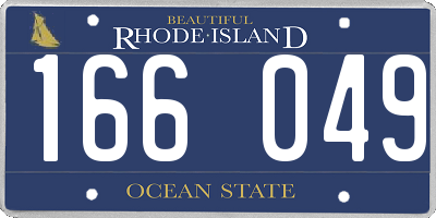 RI license plate 166049