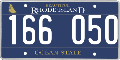 RI license plate 166050
