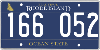 RI license plate 166052