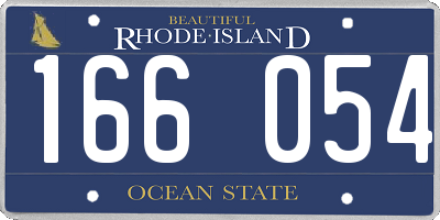 RI license plate 166054