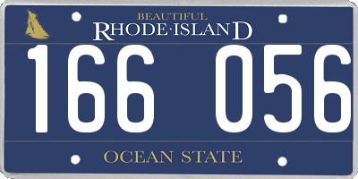 RI license plate 166056