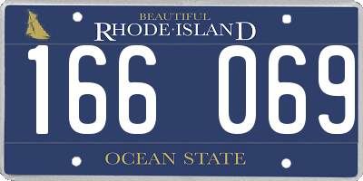 RI license plate 166069