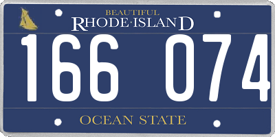 RI license plate 166074