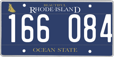 RI license plate 166084