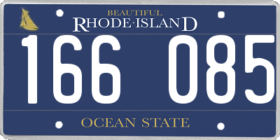 RI license plate 166085
