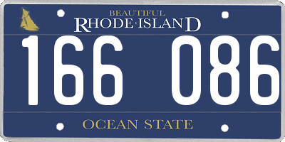 RI license plate 166086