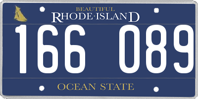RI license plate 166089