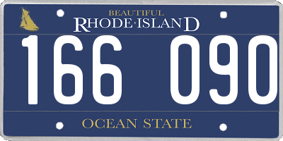RI license plate 166090