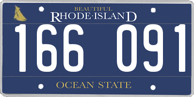 RI license plate 166091