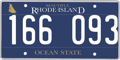 RI license plate 166093