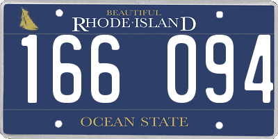 RI license plate 166094