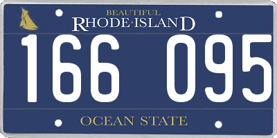 RI license plate 166095