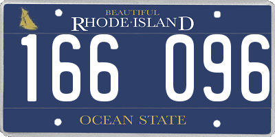 RI license plate 166096