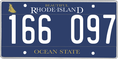 RI license plate 166097