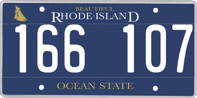 RI license plate 166107