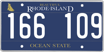 RI license plate 166109