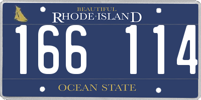 RI license plate 166114