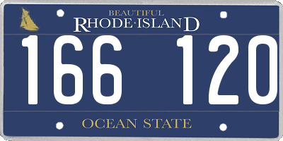 RI license plate 166120