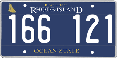 RI license plate 166121