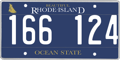 RI license plate 166124