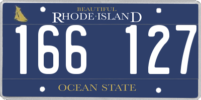 RI license plate 166127