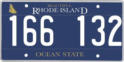 RI license plate 166132