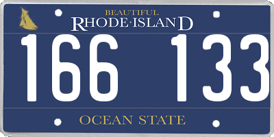 RI license plate 166133