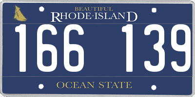 RI license plate 166139