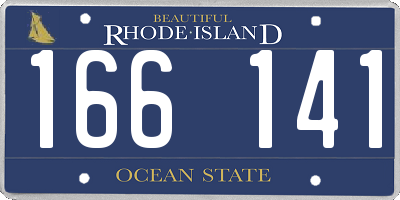 RI license plate 166141